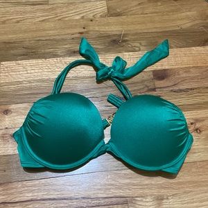 Emerald green bombshell bikini top